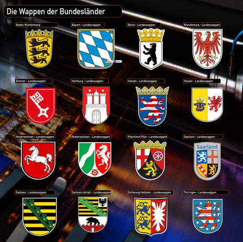 Wappen der bundesländer - der,