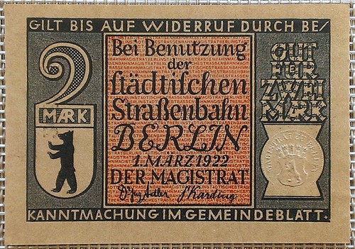 Mark berlin 1922 notgeld - berlin,