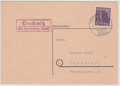 Poststellenstempel trechwitz - poststellenstempel, "trechwitz