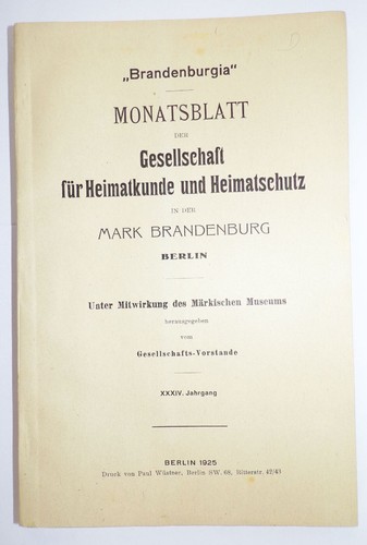Brandenburg monatsblatt der - monatsblatt,