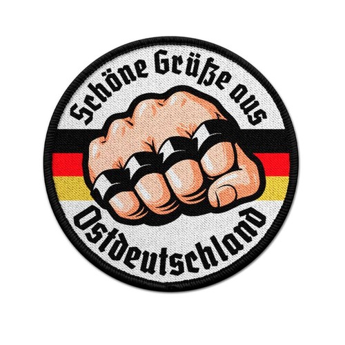9cm patch schöne grüße aus - grüße,