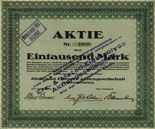 Zink und eisenerz juni - zink, ag